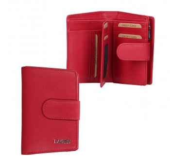 Lagen Dámská kožená peněženka 50313 červená