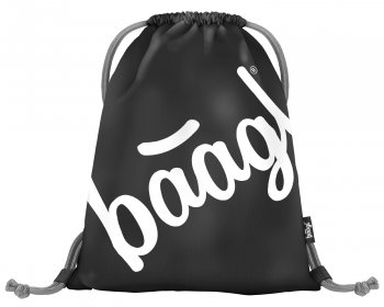 Baagl Sportovní vak na záda SHOEBAG LOGO A-7257 černý/bílý