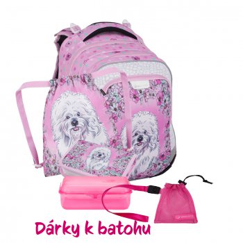 Bagmaster Malý školní Set Lumi 24 G pejsek (batoh + penál + sáček na TV + box + malý sáček)