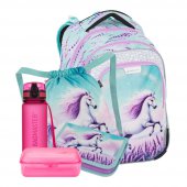 Bagmaster Velk� �koln� set LUMI 26 B batoh, s��ek, pen�l, lahev a box - k��, lehk� ergonomick� set pro prv���ky