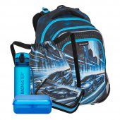 Bagmaster Velk� �koln� set LUMI 26 C batoh, s��ek, pen�l, box a lahev - auto, lehk� ergonomick� set pro prv���ky