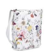 Le Sands Bílá kabelka s květinovým vzorem 4026 PRINT A