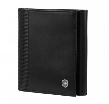 VICTORINOX Peněženka Altius Alox trojdílná 611574 černá bez kapsy na drobné