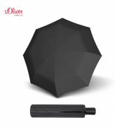 s.Oliver Pánský plně automatický deštník X-PRESS černý s šedým proužkem 744673SO
